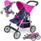 Milly Mally Puppenwagen Natalie klappbar, für Mädchen ab 3 Jahren, mit Verdeck, Schaumrädern, Gurten Prestige Navy