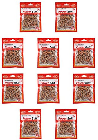 wisoolkic 10 Satz von Trockene Sandwurmköder Angelköder Fischköder Outdoor Wattwurm Getrocknet Angelturnier Verführerisches Futter für Wassertiere Verlockung Verwendung 10g