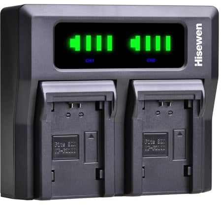 Hisewen Fast charger for Sony NP-FZ100, FX30, FX3, Alpha A9, A9 II, a7R III, a7 III, a1, A6600, ILCE-9, ILCE-7RM3, ILCE-7M3 Battery