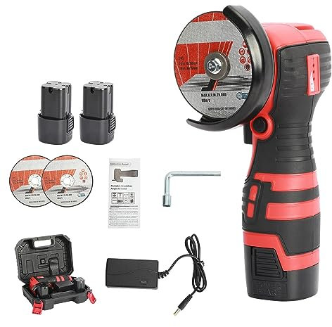 Kripyery 18V Angle Grinder, Cordless Angle Grinder, Mini Angle Grinder, Battery Operated 550W Electric Polishing Machine, Cordless Cutter for Cutting, Sanding, Grinding and Polishing(UK Delivery)