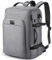 HOMIEE Zaino Viaggio Uomo 50L Zaino Aereo Valigia Bagaglio a Mano Borse Cabina Zaini Port PC 18 Pollici Espandibile Impermeabile Zainetto per Laptop Università Lavoro d'affari (Grigio)