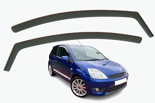 Set Of 2 Wind Deflectors Compatible with FORD FIESTA 3-door HATCHBACK 2003 2004 2005 2006 2007 2008 Models.