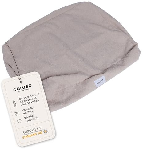 Caruso Wechselbezug L für Hundebett, waschbar, hygienisch, Abnehmbarer Bezug, für Grosse, mittelgroße und kleine Hunde, ergonomisch, edel und für Allergiker, beige