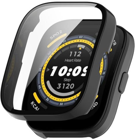 Zohmuly Case Compatibile con Amazfit Bip 5 Custodia, PC Custodia Rigida con Vetro Temperato, Protezione completa 9H Anti-Graffio Cover Compatibile con Amazfit bip 5 Smartwatch