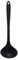 Silicone Soup Ladle, 11.2in Silicone Cooking Ladle Heat Resistant Soup Ladle Soup Serving Spoon Non Stick Ladle Spoon for Cooking(Black)