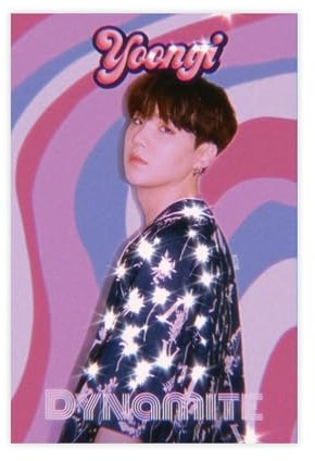 AmAzwi K-Pop BTS Suga Yoongi 1 Poster auf Leinwand, Wandkunst, Dekordruck, Bild Gemälde für Wohnzimmer, Schlafzimmer, Dekoration, ungerahmt: 20 x 30 cm