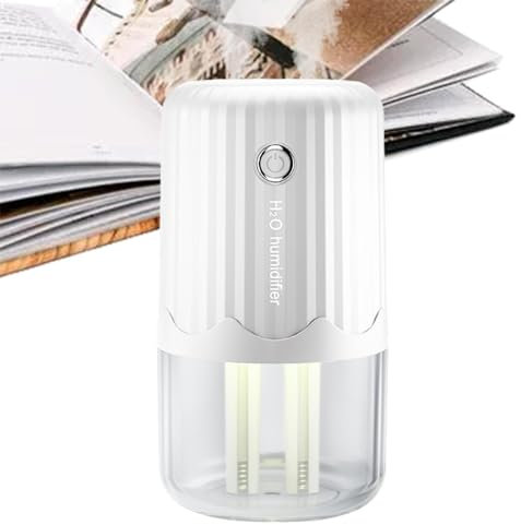 Humidificador de viaje | Humidificador de escritorio recargable por USB, humidificador de aire pequeño recargable de doble pulverización, humidificador de aire de gran capacidad, humidificador de