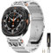 Miimall Bracelet pour Samsung Galaxy Watch Ultra 47mm, Bracelet Classique en Acier Inoxydable pour Hommes et Femmes avec Bande Métallique sans Interstice pour Galaxy Watch Ultra 47mm (Argent)