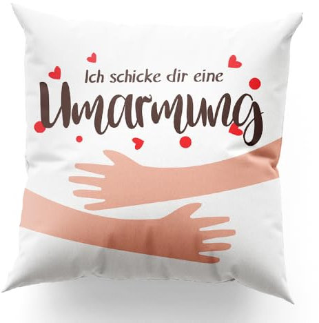 wtisan Geschenk Freundin Umarmen Liebe Kissenbezug 45x45cm Freundin Freund Geburtstagsgeschenk