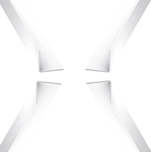 Plastic Corner Trim - PVC Rigid Angle Cover Trim - 90 Degree Angle Edge -1 Metre (White, 100mm x 100mm)
