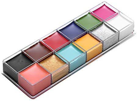 Peinture pour le visage jaune rouge bleu 12 couleurs peinture à l'huile visage peinture corporelle effets spéciaux dramatiques maquillage peinture grasse