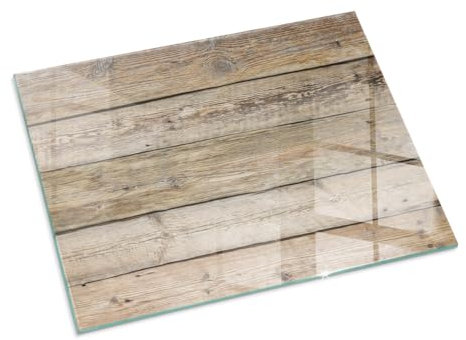 Plaque de Cheminée 80x60 cm Protection Thermique Bords Polis Verre Plaque de Sécurité Installation Facile Revêtement de Sol Rectangle sous la Cheminée - Planche de Bois en Arrangement