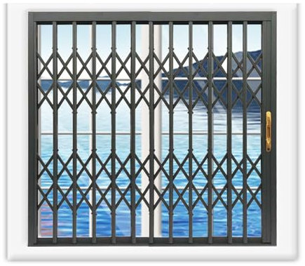 GOCHUSX Barre Retrattili per Finestre, Finestra Antieffrazione Pieghevole A Spinta E Trazione, Recinzioni Antieffrazione per Finestre E Capannoni per Balconi E Uffici(70x100cm)