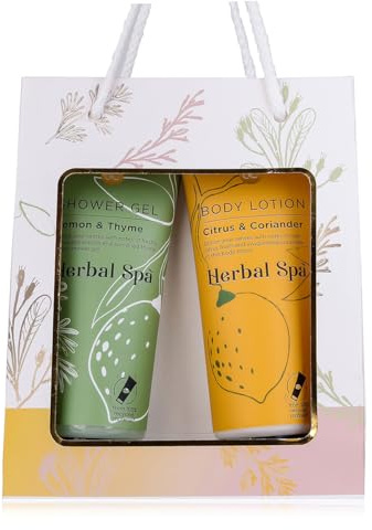 Accentra Badeset HERBAL SPA in wiederverwendbarer Geschenktasche, 200ml Duschgel, 200ml Bodylotion, Geschenk aus recyceltem Material für Frauen, Valentinstag, Muttertag