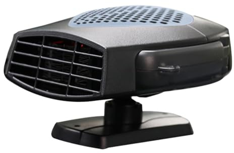 ALCXAZS Calentador de coche, aire acondicionado portátil, amplia aplicación, resistente a desgarros, Descongelador de parabrisas automático, calentador coche portátil ABS, gris