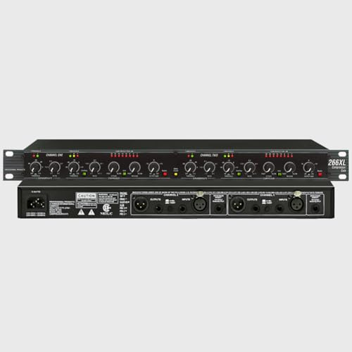 Dual Channel Stereo Compressor Limiter and Digital Reverberator for Premium Sound and Anti-Howling, Ideal for Stage Performances and Karaoke