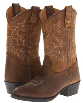 ARIAT Stivali Heritage Western Western per bambini, Marrone invecchiato., 4 Big Kid