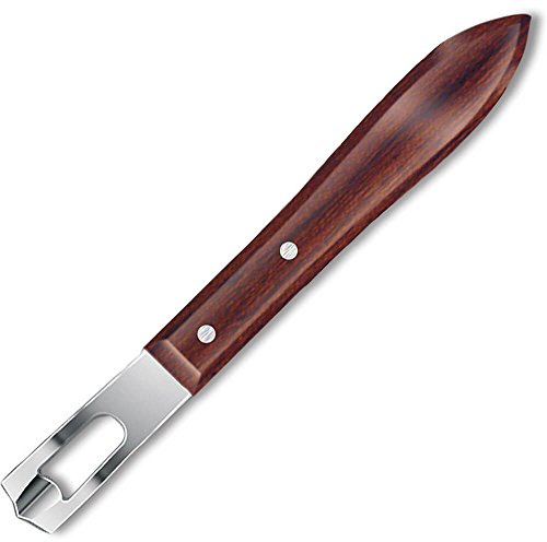 Victorinox, 5.34, Kitchen Utensils, Zitronendekor-Messer, Extra scharfe Klinge, mit geradem Schliff, mit edlem Holzgriff, Braun, Made in Switzerland,