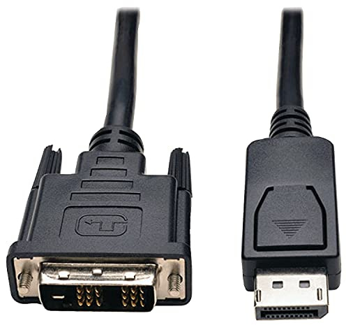 Tripp Lite Displayport to DVI Cable Adapter, DP with Latches, DP to DVI-D Single Link (M/M), DP2DVI, 10 ft.(P581-010), black