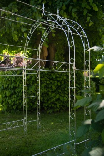 KUHEIGA Laubengang/Rosenbogen Breite 140cm ; 10mm Massiveisen Verzinkt Zink - Länge 200cm