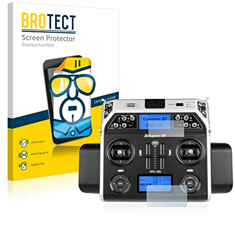 BROTECT (2 Stück Schutzfolie für Graupner MC-20 HoTT Displayschutz Folie Made in Germany, Ultra-Klar