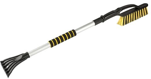 Walser Eiskratzer Auto, ausziehbarer Eiskratzer Auto mit Besen, 3in1 Auto Schneebesen mit Auto Eiskratzer, Schneebesen Auto mit Ice Breaker, Scheibenkratzer Auto mit Teleskop Stange 88-115 cm