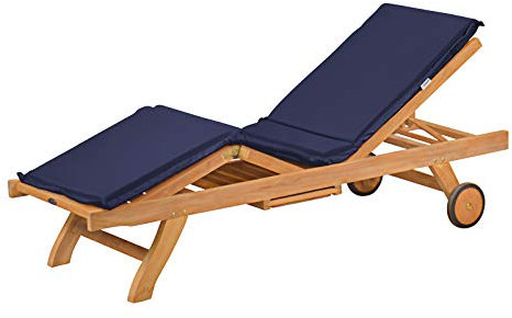 Liegenauflage Auflage für Gartenliege blau navy premium made in Germany