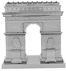 Fascinations ICX005 Metal Earth Metallbausätze - Wahrzeichen Arc de Triomphe, lasergeschnittener 3D-Konstruktionsbausatz, 3D Metall Puzzle, DIY Modellbausatz mit 2 Metallplatinen, ab 14 Jahre