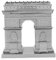 Fascinations ICX005 Metal Earth Metallbausätze - Wahrzeichen Arc de Triomphe, lasergeschnittener 3D-Konstruktionsbausatz, 3D Metall Puzzle, DIY Modellbausatz mit 2 Metallplatinen, ab 14 Jahre