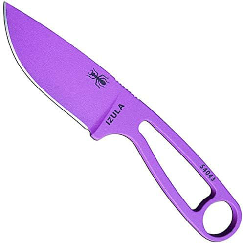 ESEE Couteau d'extérieur Longueur de la Lame : 6,68 cm Lame en Acier Izula Neck Knife Violet