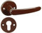 domino ECONOM R - Maniglia per porta, cilindro profilato, con rosetta rotonda, per porta della camera, dell'ufficio, della cantina e della porta interna, in acciaio e bronzo