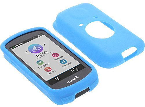 foto-kontor Tasche kompatibel mit Garmin Edge 1030 Schutzhülle Silikon Case Schutz Hülle blau