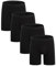 ZLYC Mens Long Box Slip sous-vêtements en Coton, 3/4 Pack (Paquet de 4 Noir, XL)