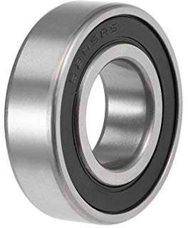 sourcing map Rillen Kugellager 6205-2RS Z2 Doppelt Geschirmt Kohlenstoffstahl 25mm X 52mm X 15mm