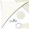 UMI Toldo Vela 4x4x5,65m Triangular Protección Rayos UV HDPE Transpirable Resistente Toldos Exterior Terraza para Patio Jardín-Crema