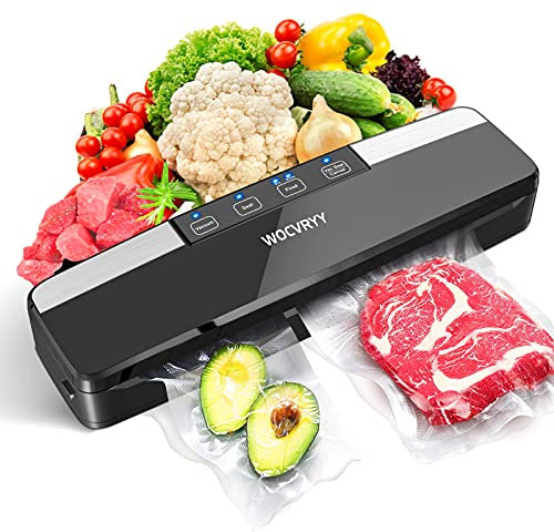Vakuumiergerät, 6-in-1 Vakuumierer Vacuum Sealer für Sous Vide Kochen und Lebensmittel Bleiben bis zu 8x Länger Frisch | Trocken und Feucht Modi | Vakuumbeutel Inklusive