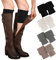 PHOGARY 4 Paare Stulpen Damen Winter Beinwärmer, Stricken Häkelarbeit Kurze Knopf Leg Warmers Mädchen Stiefel Boot Abdeckung für Winterwärmer (Stil C)
