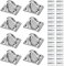 Bubuyun 8 PCS 304 Stainless Steel Oblong Pad Eye Plate, Marine Staple Hook M6 Loop Eye Plate Hook Marine Hardware with 32 Screws and Plugs for Swing Hammock Boat Splint