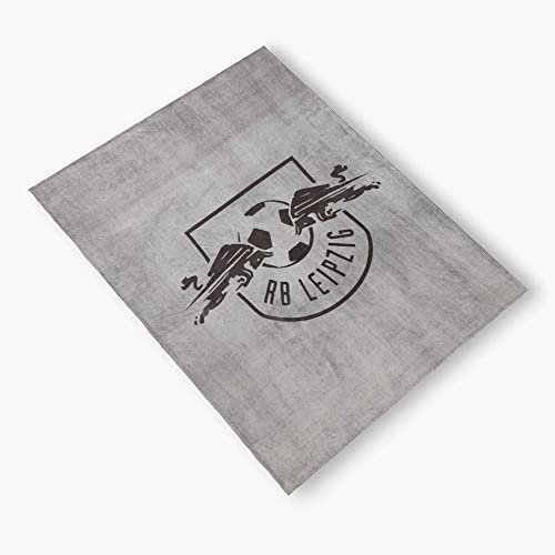 RB Leipzig Club Fleecedecke - Logo - grau Kuscheldecke Decke Blanket RBL - Plus Lesezeichen Wir lieben Fußball