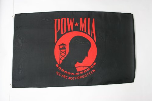 AZ FLAG - Flagge USA Pow Mia Remember - 90x60 cm - Vereinigten Staaten von Amerika Fahne 100% Polyester mit Messing-Ösen - UV-beständig - Vives Farben - 50g