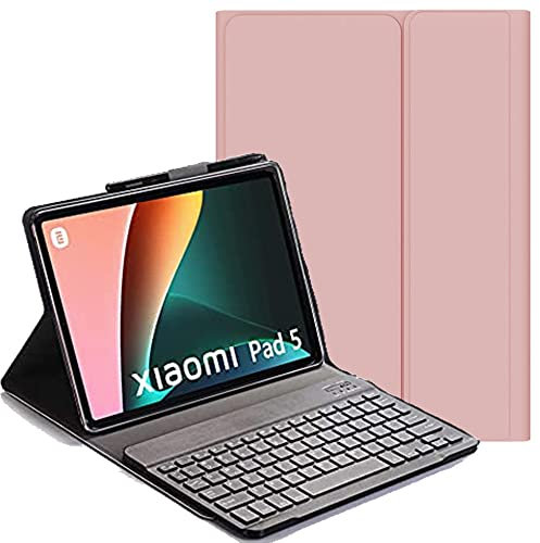 YHFZR Clavier étui pour Xiaomi Mi Pad 5/5 Pro 11 Pouces, AZERTY Slim PU Housse Détachable Wireless Clavier Keyboard sans Fil Coque pourXiaomi Mi Pad 5/5 Pro 11 Pouces, Rose