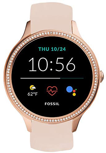 onetuo Compatible for Fossil Women Gen 5E Band, Sport Silicone Replacement Strap Compatible for Fossil Women's Gen 5E 42mm Smartwatch (Pink)