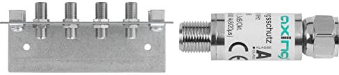 Axing QEW 4-06 Erdungswinkel 4-Fach für Multischalter SPU xx8-06 Potenzialausgleich Metall & SZU 6-02 Überspannungsschutz für Kabel und SAT (F-Anschluss)