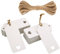 jijAcraft 50 Stück Geschenkanhänger Hochzeit, Weiß Kraftpapier Anhänger 9,5 x 4,5 CM, Anhängeetiketten mit Juteschnur, für Valentinstag, Hochzeit, Taufe, Weihnachten Geschenkverpackung