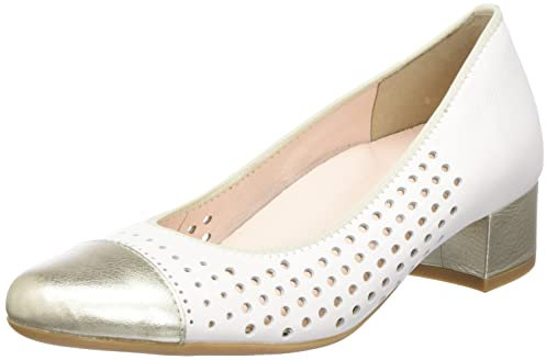 ara Damen Nizza Pumps, Platin,Cream, 39 EU Weit