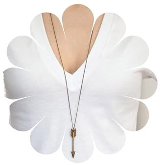 Allereya Collar con colgante de flecha larga bohemia collar con colgante de flecha vintage collar con colgante de flecha de Chevron dorado collar tiro arco tribal joyería cadena para mujeres y niñas