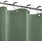 Awellife Ensemble de rideau de douche en tissu avec 12 crochets durables, vert, 183 cm d'épaisseur en tissu texturé en lin, très résistant, imperméable, pour salle de bain