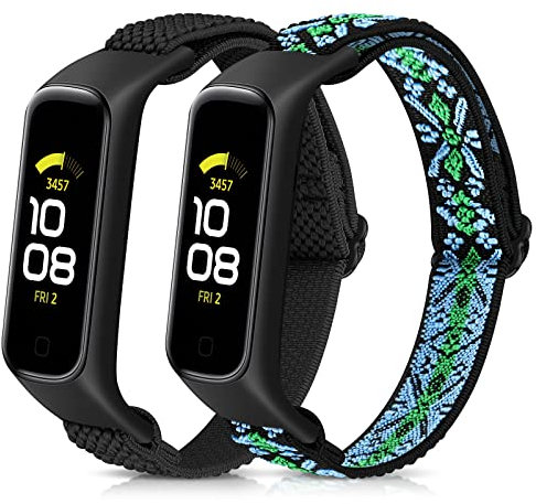 Vodtian Elastisch Armband Kompatibel mit Samsung Galaxy Fit 2 Armband für Damen Herren, Verstellbares Ersatzarmbänder Nylon Loop Sport Uhrenarmband für Galaxy Fit 2