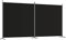 vidaXL Paravent 2-TLG. Raumtrenner Raumteiler Trennwand Umkleide Sichtschutz Spanische Wand Wohnzimmer Schlafzimmer Schwarz 348x180cm Stoff