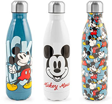 HOME Mickey Class - Botella térmica de acero inoxidable, 0,50 litros